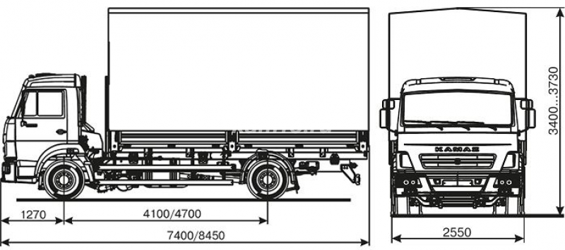 4308-6084-69 Бортовой КАМАЗ