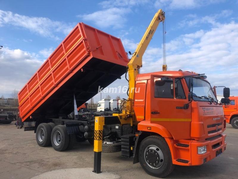 КАМАЗ 65115 самосвал с КМУ Soosan 513