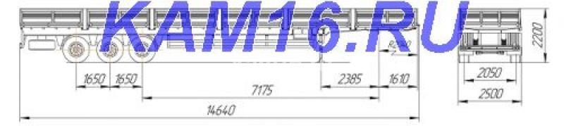 Полуприцеп НЕФАЗ 93341-11 с кониками